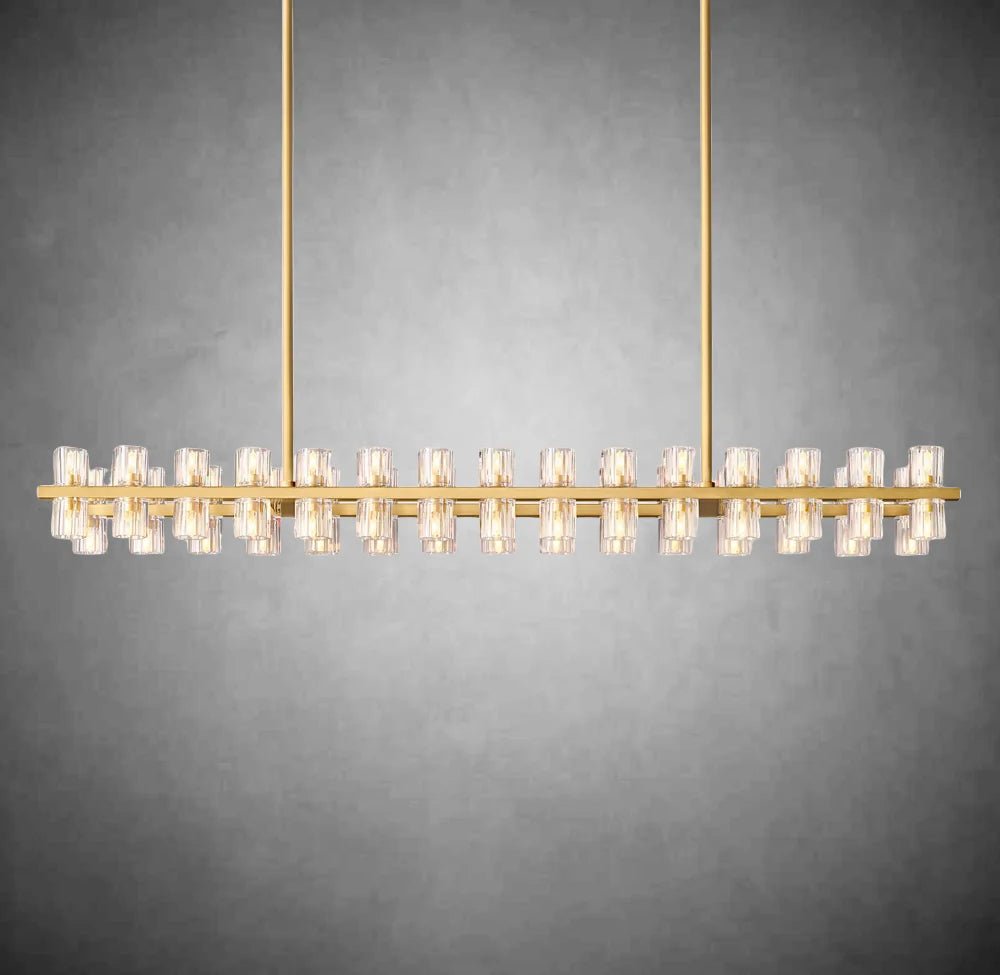 Arcachen Crystal Rectangular Chandelier 48'' 54" 72" - FanciLamps-FC - CA10254 - 1