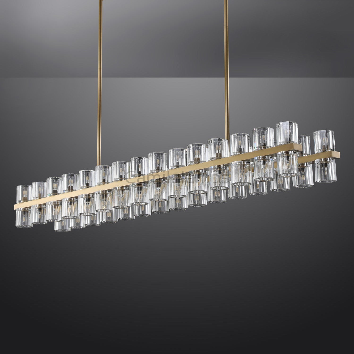 Arcachen Crystal Rectangular Chandelier 48'' 54" 72" - FanciLamps-FC21990