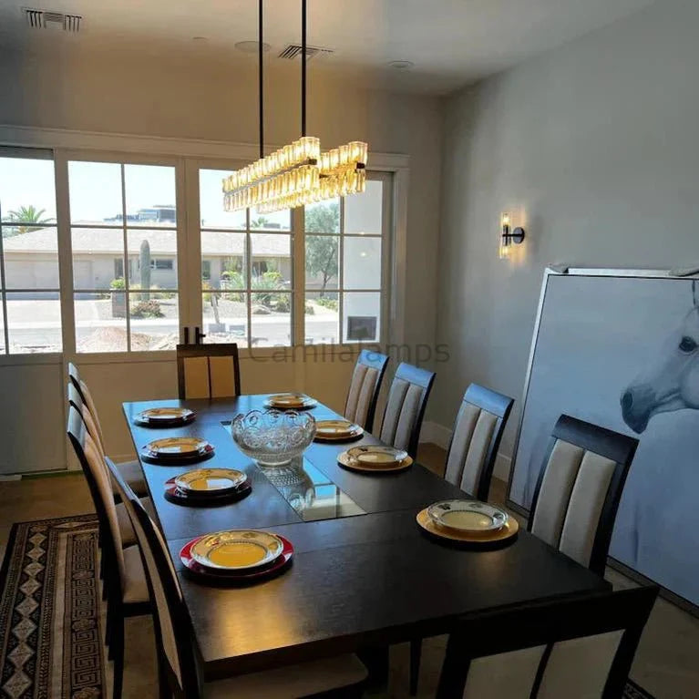 Arcachen Crystal Rectangular Chandelier 48'' 54" 72" - FanciLamps-FC21990