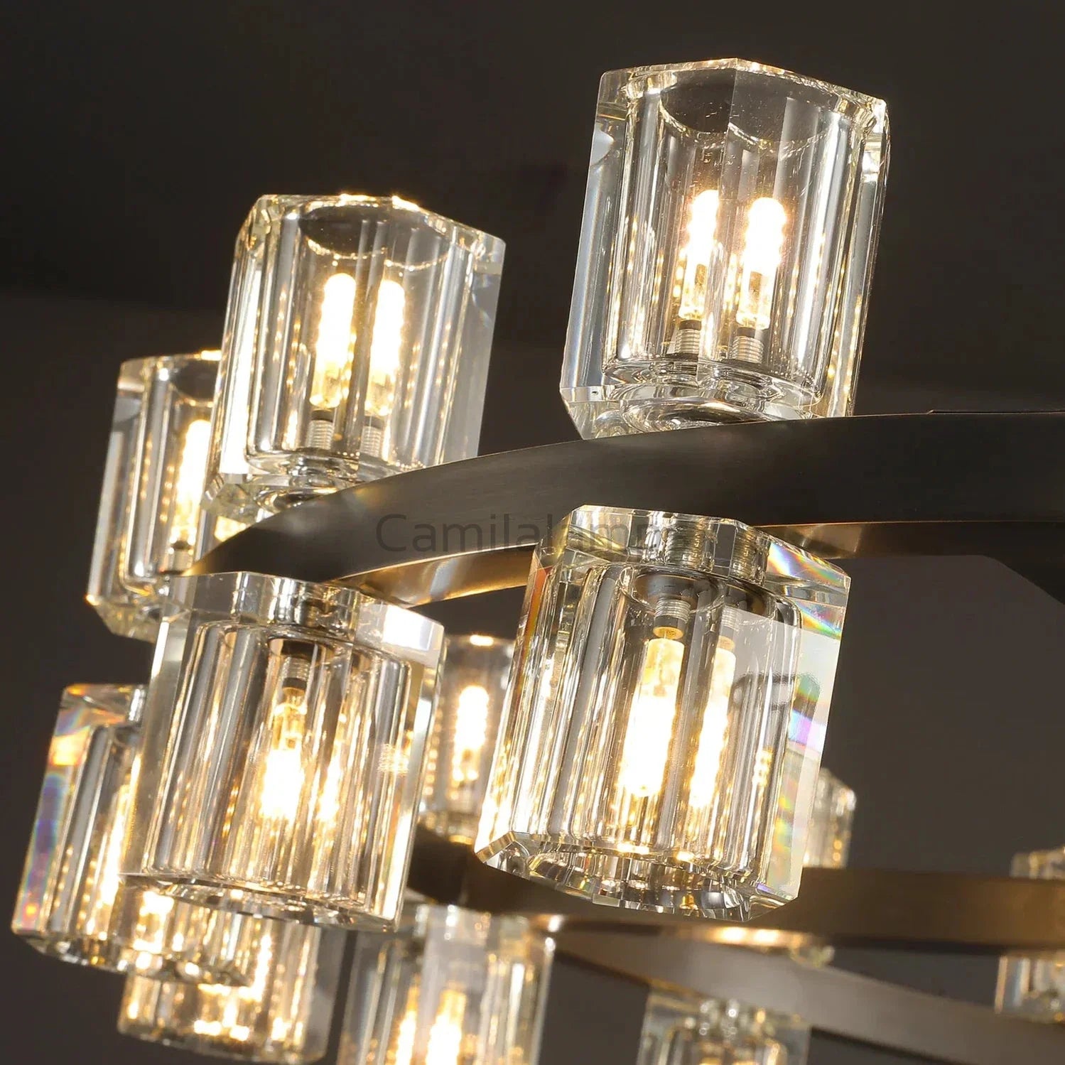 Arcachen Crystal Rectangular Chandelier 48'' 54" 72" - FanciLamps-FC21990