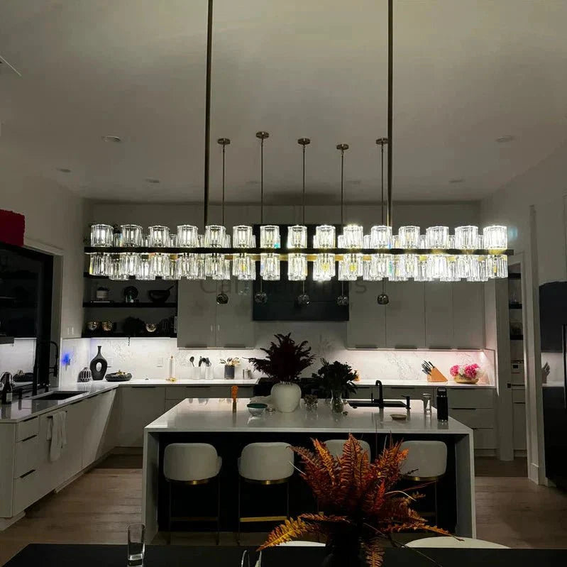 Arcachen Crystal Rectangular Chandelier 48'' 54" 72" - FanciLamps-FC219909