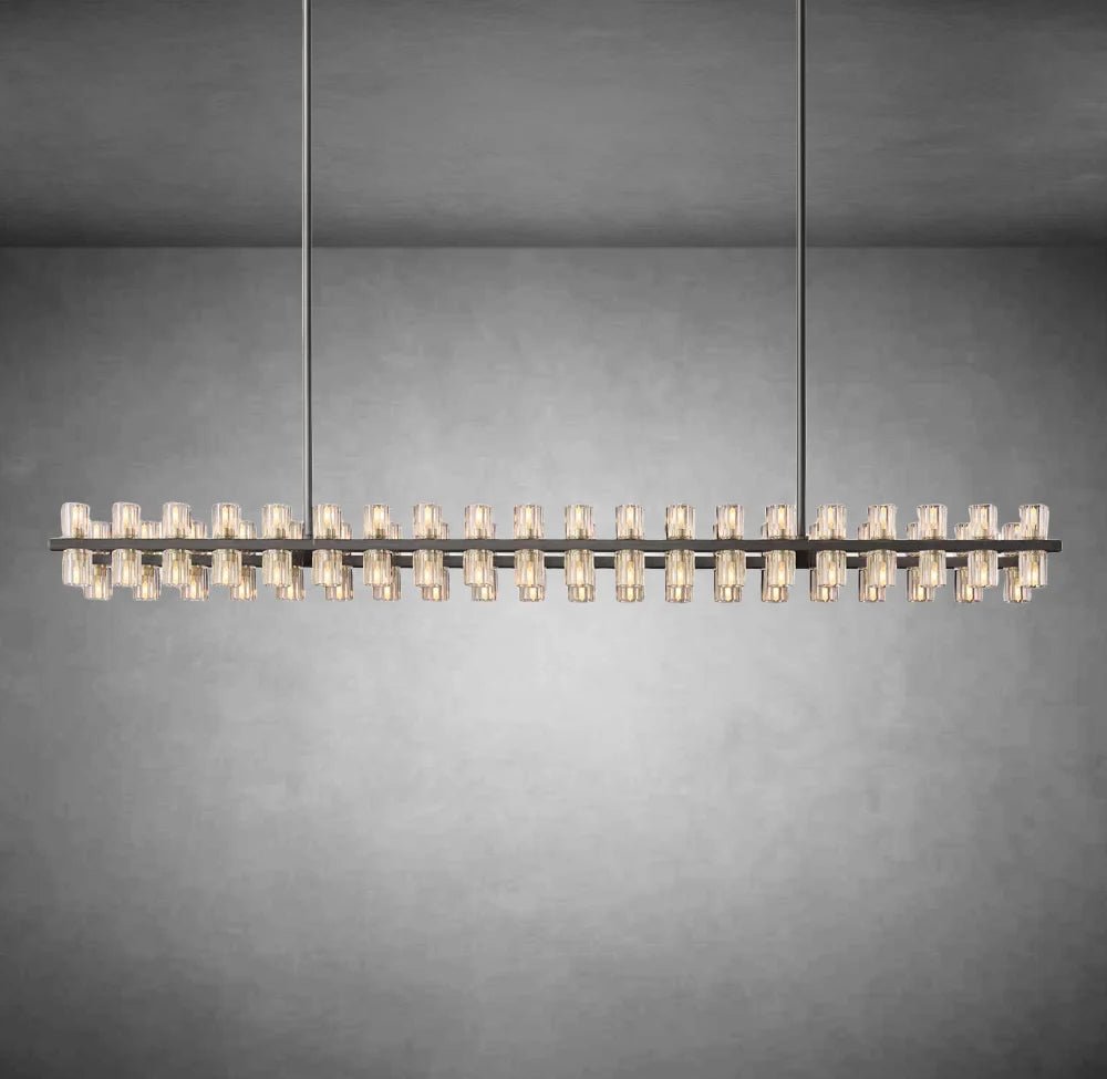 Arcachen Crystal Rectangular Chandelier 48'' 54" 72" - FanciLamps-FC - CA10272 - 2