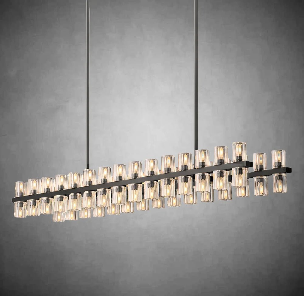 Arcachen Crystal Rectangular Chandelier 48'' 54" 72" - FanciLamps-FC - CA10272 - 1