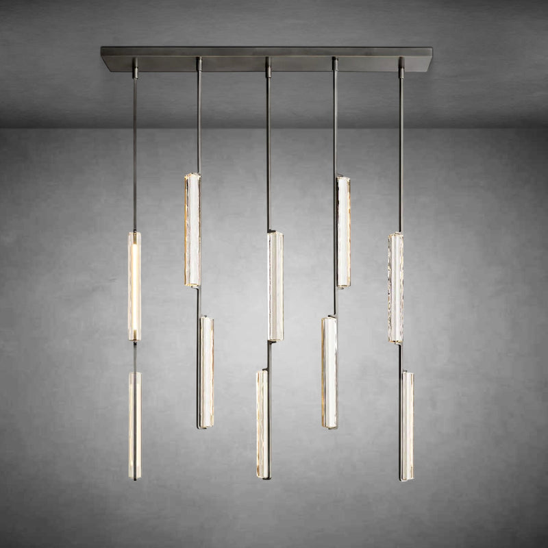 Audubany Crystal Linear Chandelier 54"