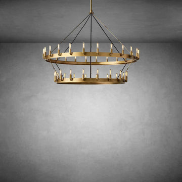 Coviro Vintage Filament Two-Tier Chandelier