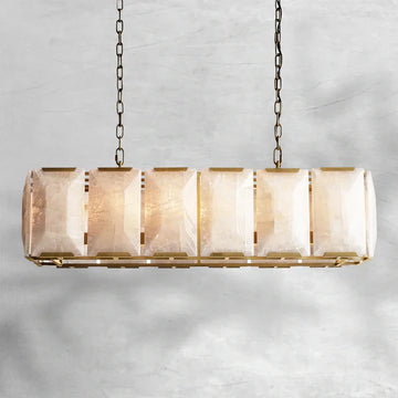 Harlow Alabaster Rectangular Chandelier 42"54"61"74"
