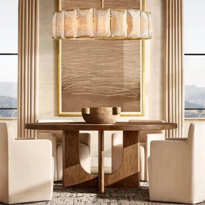 Harlow Calcite Round Chandelier - Camilalamps - QWE - 90