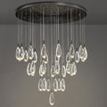 Naleya 43-Light Round Raindrop LED Crystal Chandelier for High Ceilings