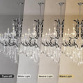Grand Black Crystal Chandelier: Modern Elegance for Dining, Hallway, Living Room
