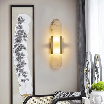 Melange Elongated Alabaster Wall Sconce