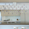 Large Silver Rectangle Crystal Chandelier 49.2