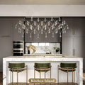 Large Silver Rectangle Crystal Chandelier 49.2