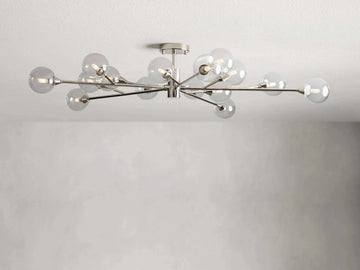 Apollo Modern Glass Ball Flushmount 20''36''47''