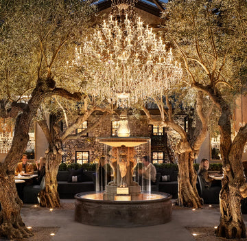 Evan IRON & CRYSTAL ROUND CHANDELIER 101"