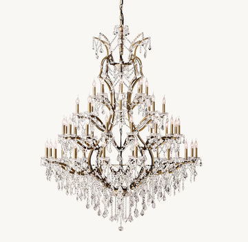 Evan IRON & CRYSTAL ROUND CHANDELIER 60"