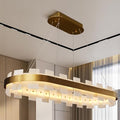 Luxury Adjustable Rectangle Alabaster Chandelier 37.4