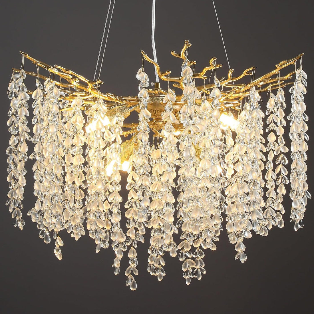 Michelli Modern Crystal Tree Branch Chandelier for Living Room