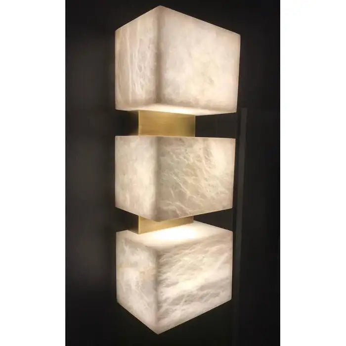Alabaster Cubes Wall Sconce Kevin Studio
