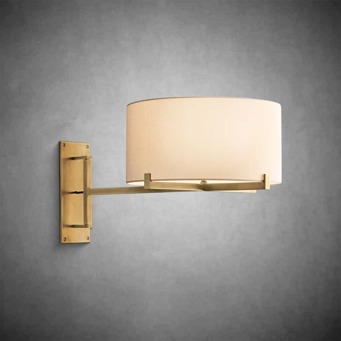 Pauillae Drum Shade Swing-Arm Sconce