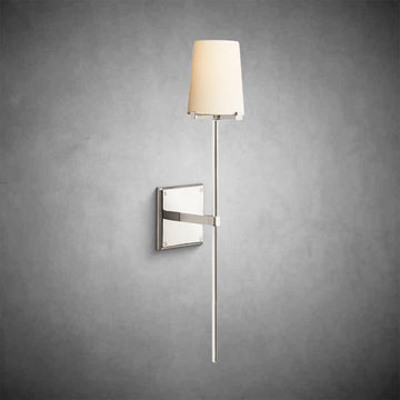 Pauillae Fabric Shade Torch Sconce