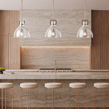 Machine Glass Cloche Pendant 10'' 14'' 18''