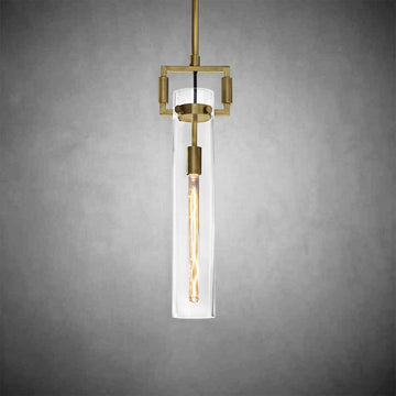 Machine Glass Cylinder Pendant 12''22''