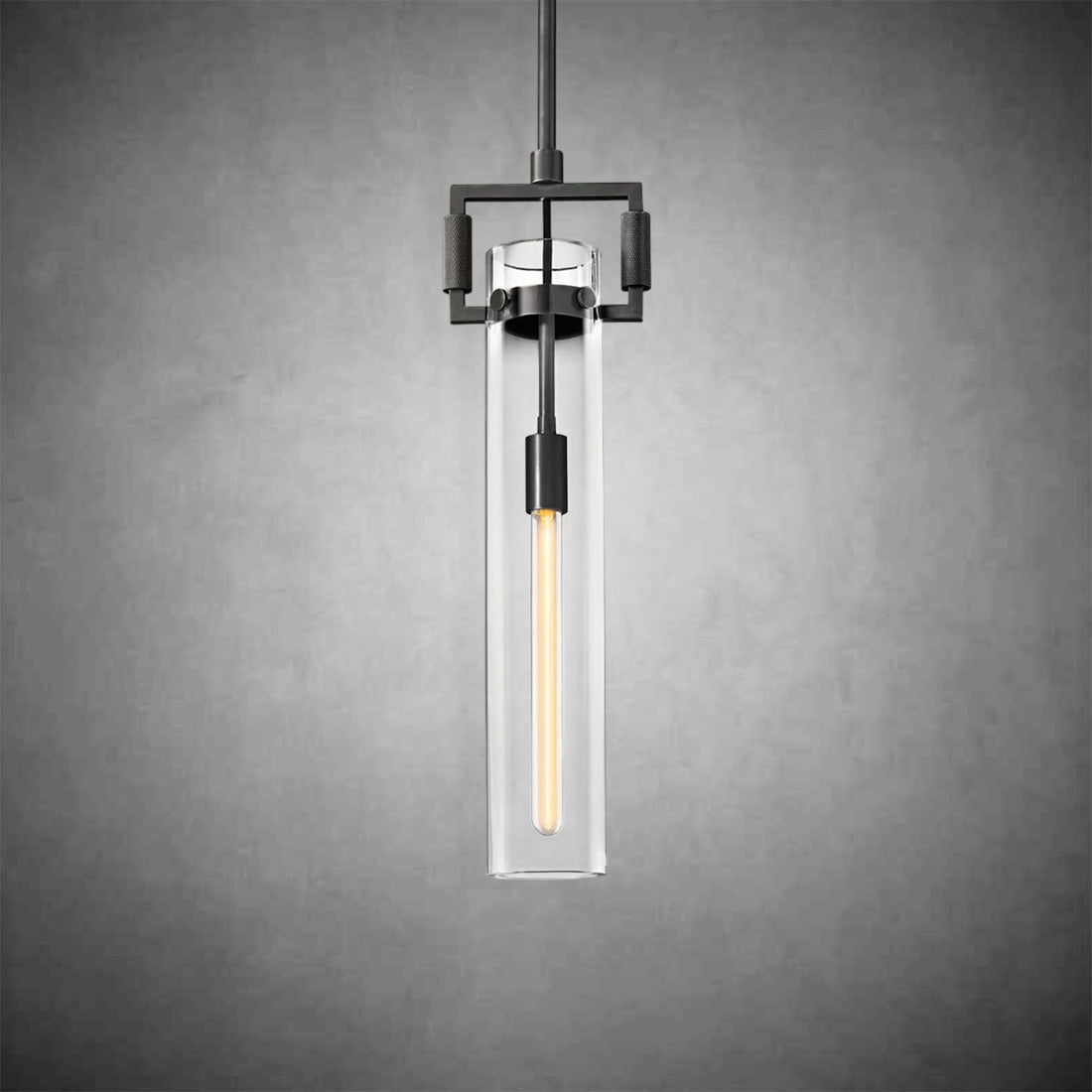 Machine Glass Cylinder Pendant 12''22''