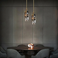 Faceted Smoke Crystal Pendant Light - Ineffable Lighting