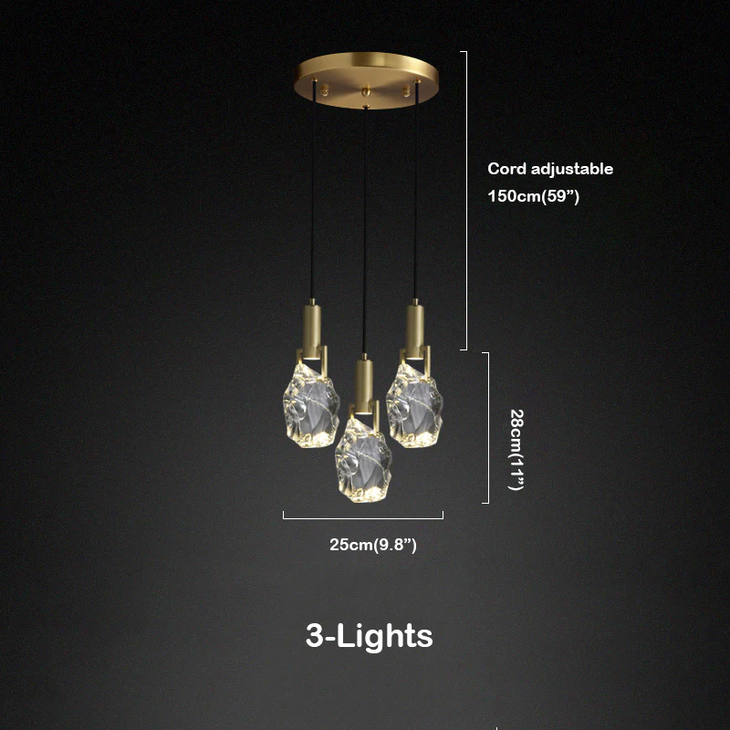 Hosea Modern Crystal Pendant Light - Ineffable Lighting