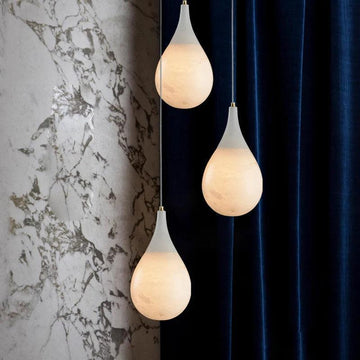 Larry Alabaster Rain Modern Pendant Light