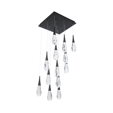 Hibiscus Square LED Multi Pendant Light.