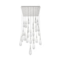 Hibiscus Square LED Multi Pendant Light in Polished Nickel (25-Light).