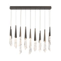 Solitude Linear LED Multi Pendant Light in Antique Nickel (14-Light).