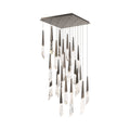Solitude Square LED Multi Pendant Light in Antique Nickel (25-Light).