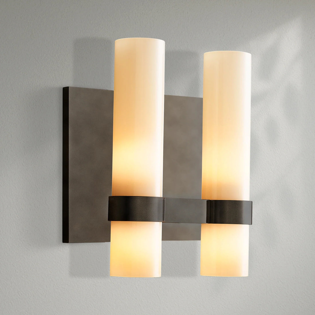 Savelle Milk Glass Double Sconce