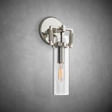 Machine Glass Cylinder Wall Sconce
