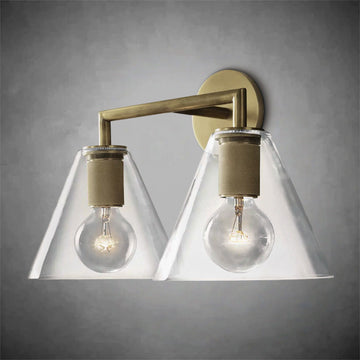 Utilitaire Funnel Shade Double Sconce