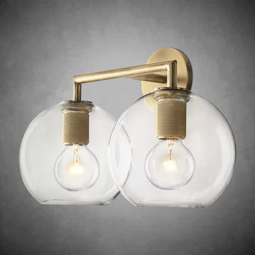 Utilitaire Globe Shade Double Sconce