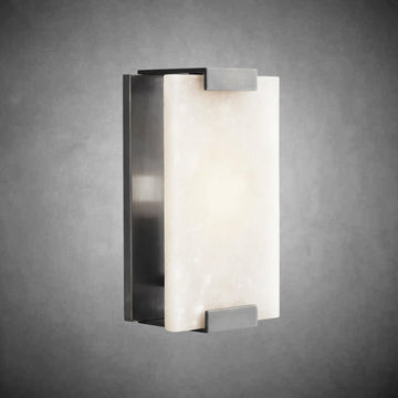 Visual Hand-Carved Alabaster Sconce
