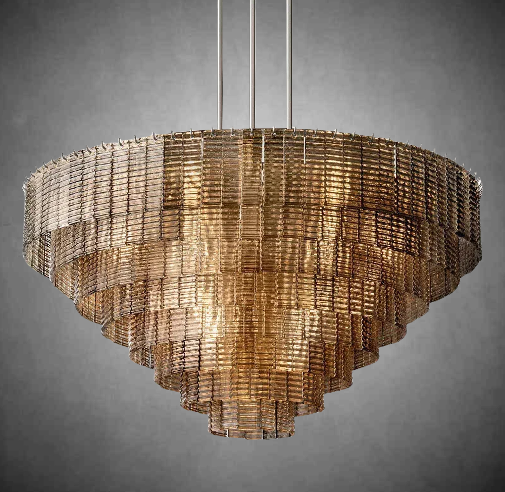 Siren Smoke Round Chandelier 41"