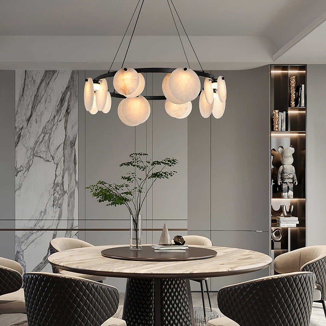 Trinidad Alabaster Chandelier with 8/10 heads