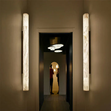 Venus Modern Linear Alabaster Wall Sconce 3'' 4.7''