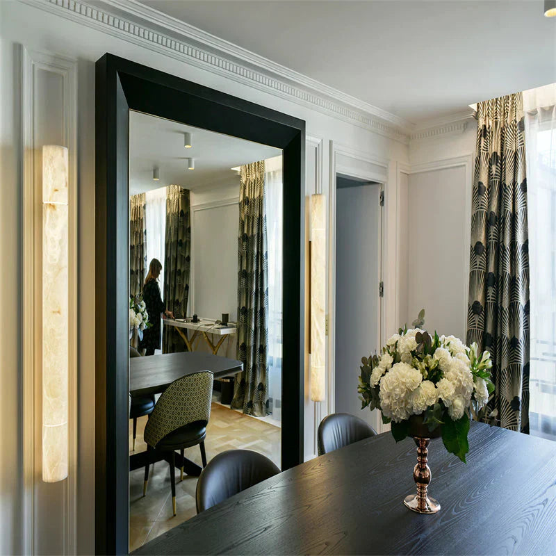 Venus Modern Linear Alabaster Wall Sconce 3'' 4.7''