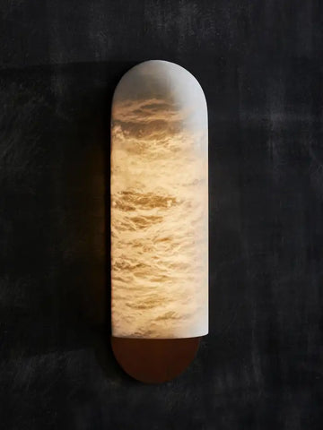 Alabaster Curved and Elongated Wall Sconces Wall Light Fixtures Kevin Studio Inc
