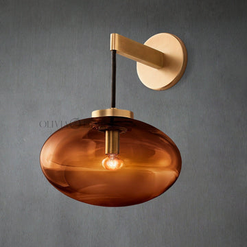 Cabretle Smoke Glass Wall Sconce