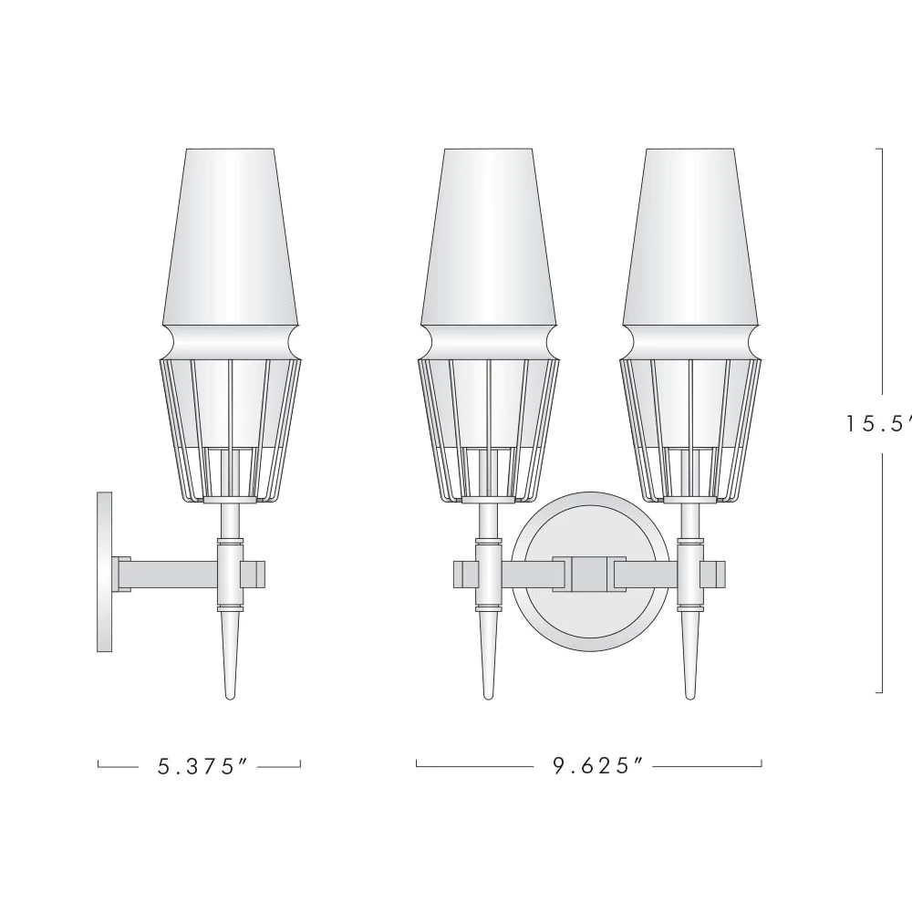 Howar Modern Double Wall Sconce - Ineffable Lighting