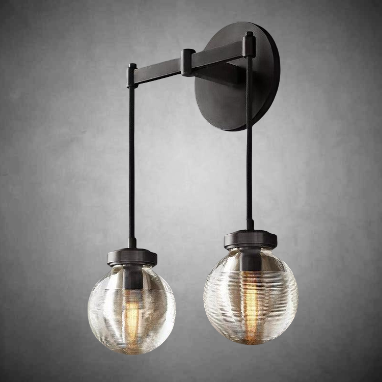 Peal Glass 2-Head Wall Sonce