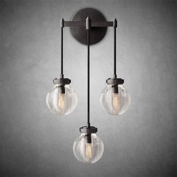 Peal Glass 3-Head Wall Sonce