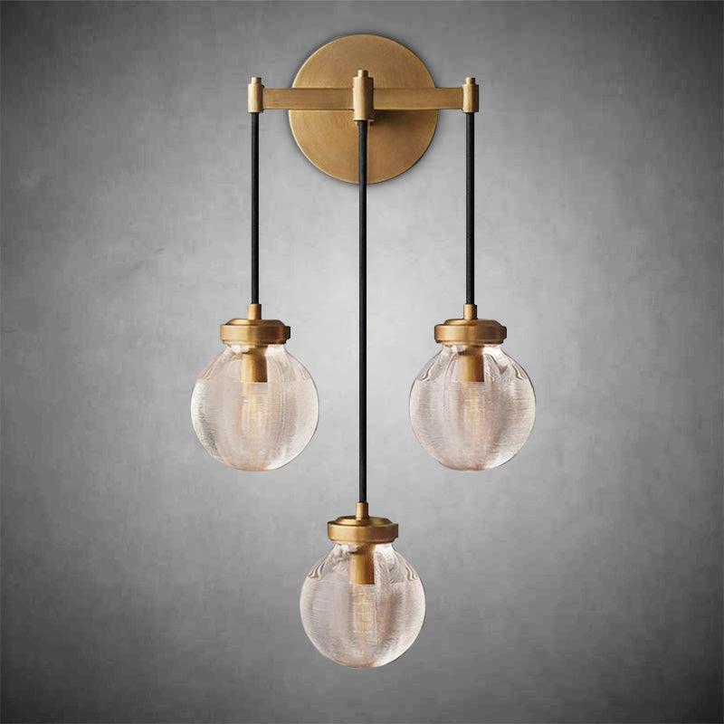 Peal Glass 3-Head Wall Sonce