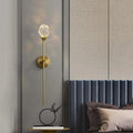 Zora Faceted Crystal Wall Sconce Using Long Rod - Ineffable Lighting